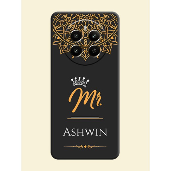 Mr Name with Floral Design on Personalised Space Black Soft Matte Cases - Realme 12 Plus 5G Mr Name with Floral Design on Personalised Space Black Soft Matte Cases - Realme 12 Plus 5G