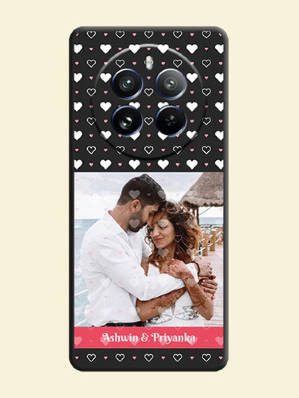 White Color Love Symbols with Text Design - Photo on Space Black Soft Matte Phone Cover - Realme 12 Pro 5G