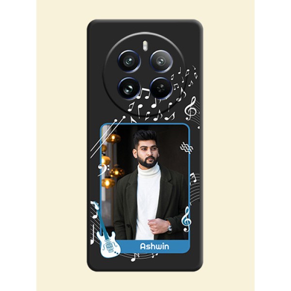 Musical Theme Design with Text - Photo on Space Black Soft Matte Mobile Case - Realme 12 Pro 5G Musical Theme Design with Text - Photo on Space Black Soft Matte Mobile Case - Realme 12 Pro 5G