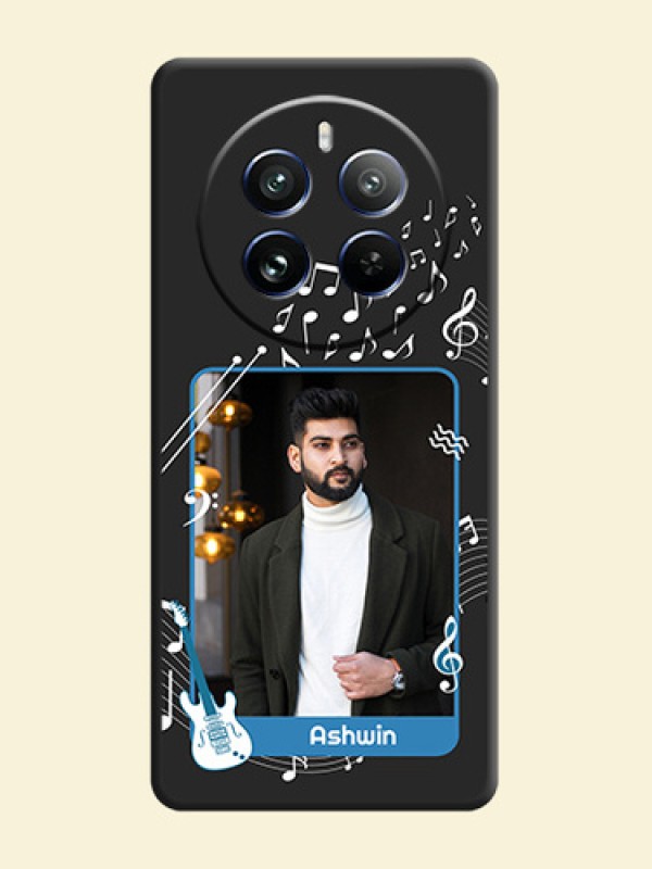 Musical Theme Design with Text - Photo on Space Black Soft Matte Mobile Case - Realme 12 Pro 5G