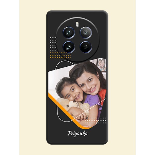 Yellow Triangle - Photo on Space Black Soft Matte Phone Cover - Realme 12 Pro 5G Yellow Triangle - Photo on Space Black Soft Matte Phone Cover - Realme 12 Pro 5G