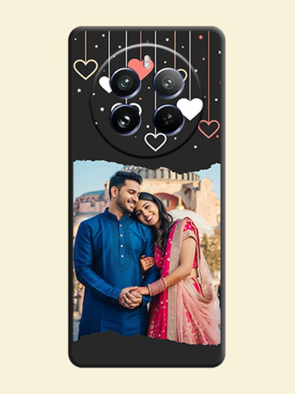Love Hangings with Splash Wave Picture on Space Black Custom Soft Matte Phone Back Cover - Realme 12 Pro Plus 5G