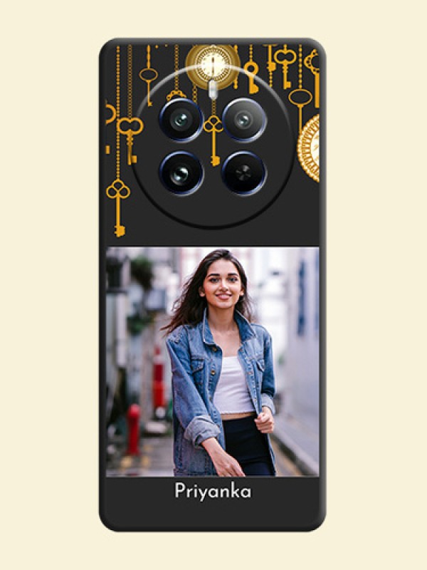 Decorative Design with Text on Space Black Custom Soft Matte Back Cover - Realme 12 Pro Plus 5G