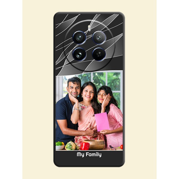 Mixed Wave Lines - Photo on Space Black Soft Matte Mobile Cover - Realme 12 Pro Plus 5G Mixed Wave Lines - Photo on Space Black Soft Matte Mobile Cover - Realme 12 Pro Plus 5G