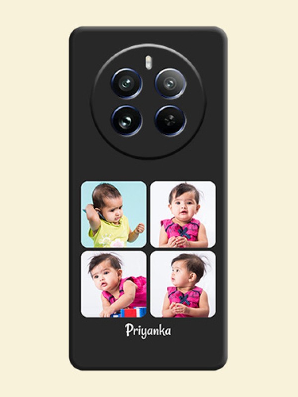 Floral Art with 6 Image Holder - Photo on Space Black Soft Matte Mobile Case - Realme 12 Pro Plus 5G