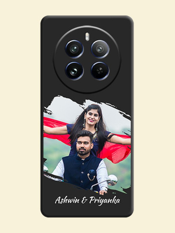 Grunge Brush Strokes - Photo on Space Black Soft Matte Back Cover - Realme 12 Pro Plus 5G