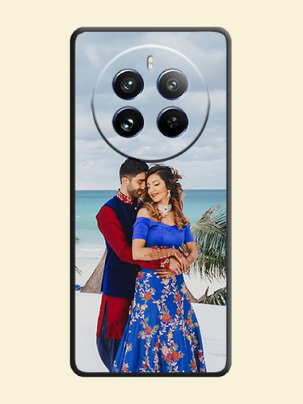 Full Single Pic Upload On Space Black Personalized Soft Matte Phone Covers - Realme 12 Pro Plus 5G