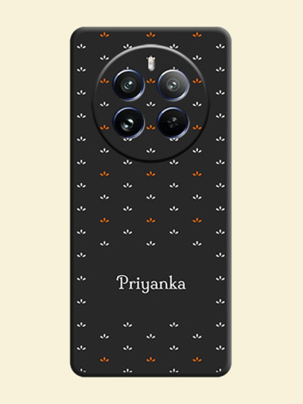 Simple Pattern With Custom Text On Space Black Personalized Soft Matte Phone Covers - Realme 12 Pro Plus 5G