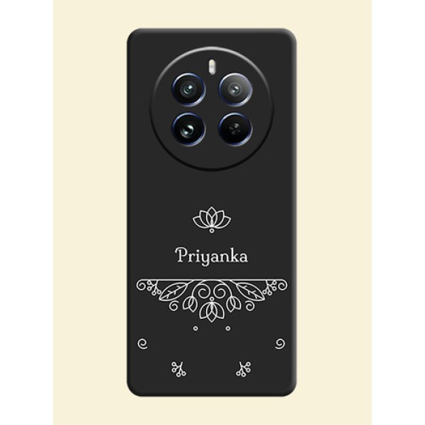 Lotus Garden Custom Text On Space Black Personalized Soft Matte Phone Covers - Realme 12 Pro Plus 5G Lotus Garden Custom Text On Space Black Personalized Soft Matte Phone Covers - Realme 12 Pro Plus 5G