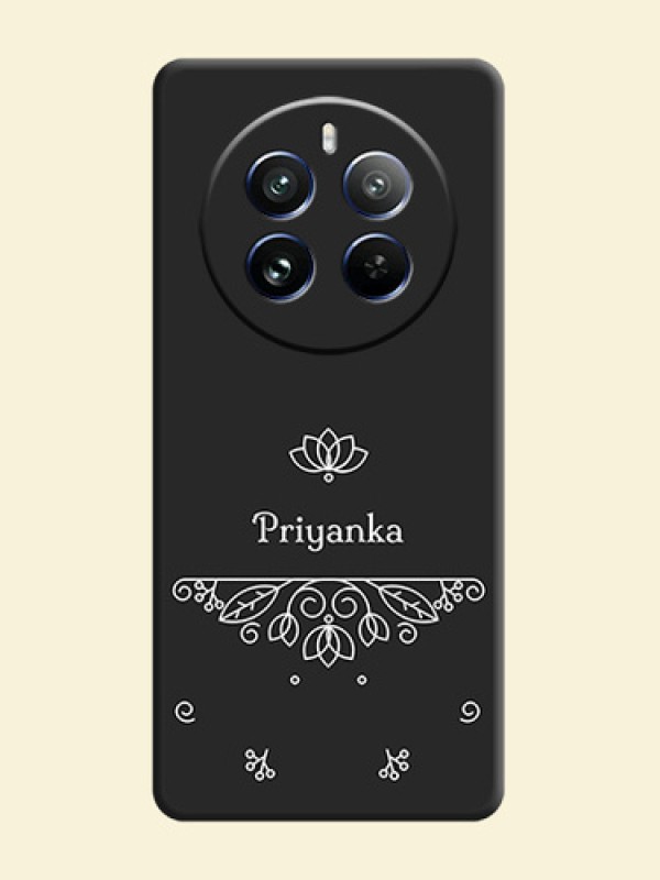 Lotus Garden Custom Text On Space Black Personalized Soft Matte Phone Covers - Realme 12 Pro Plus 5G