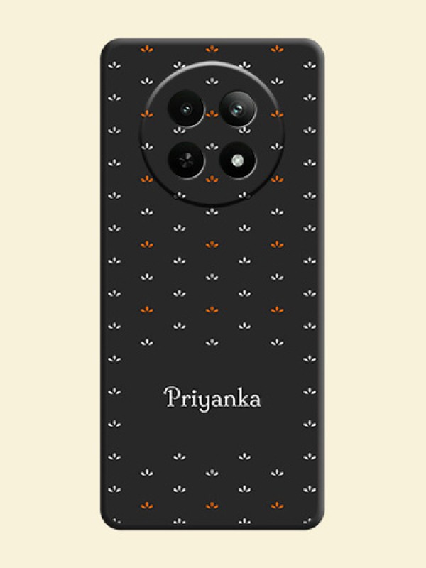 Simple Pattern With Custom Text On Space Black Personalized Soft Matte Phone Covers - Realme 12X 5G