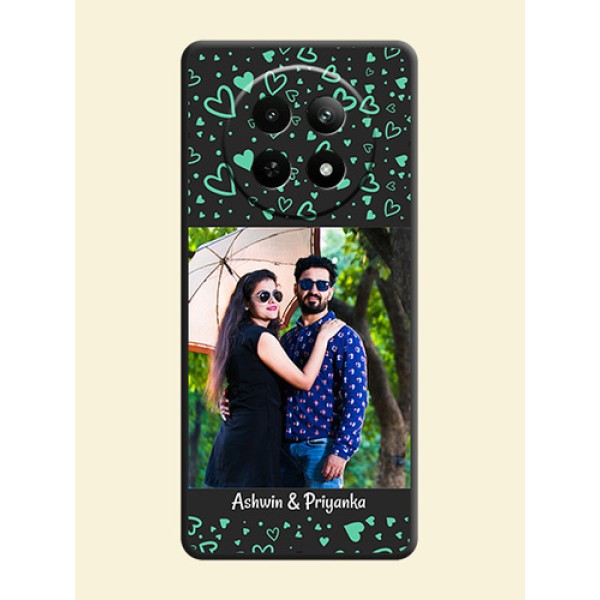 Sea Green Indefinite Love Pattern on Photo On Space Black Custom Soft Matte Mobile Back Cover - Realme 13 5G Sea Green Indefinite Love Pattern on Photo On Space Black Custom Soft Matte Mobile Back Cover - Realme 13 5G