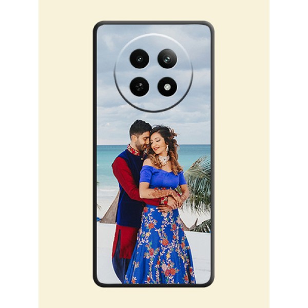 Full Single Pic Upload On Space Black Custom Soft Matte Mobile Back Cover - Realme 13 5G Full Single Pic Upload On Space Black Custom Soft Matte Mobile Back Cover - Realme 13 5G
