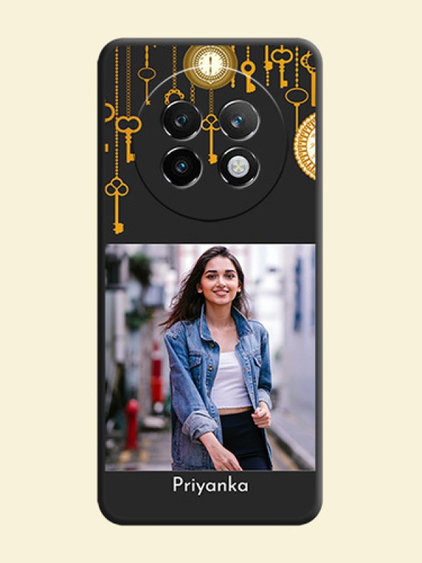 Decorative Design with Text On Space Black Custom Soft Matte Mobile Back Cover - Realme 13 Plus 5G
