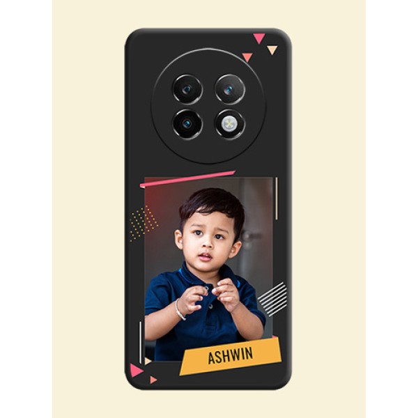 Photo Frame with Triangle Small Dots on Photo On Space Black Custom Soft Matte Mobile Back Cover - Realme 13 Plus 5G Photo Frame with Triangle Small Dots on Photo On Space Black Custom Soft Matte Mobile Back Cover - Realme 13 Plus 5G