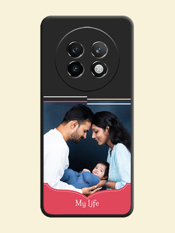Classic Plain Design with Name On Space Black Custom Soft Matte Mobile Back Cover - Realme 13 Plus 5G