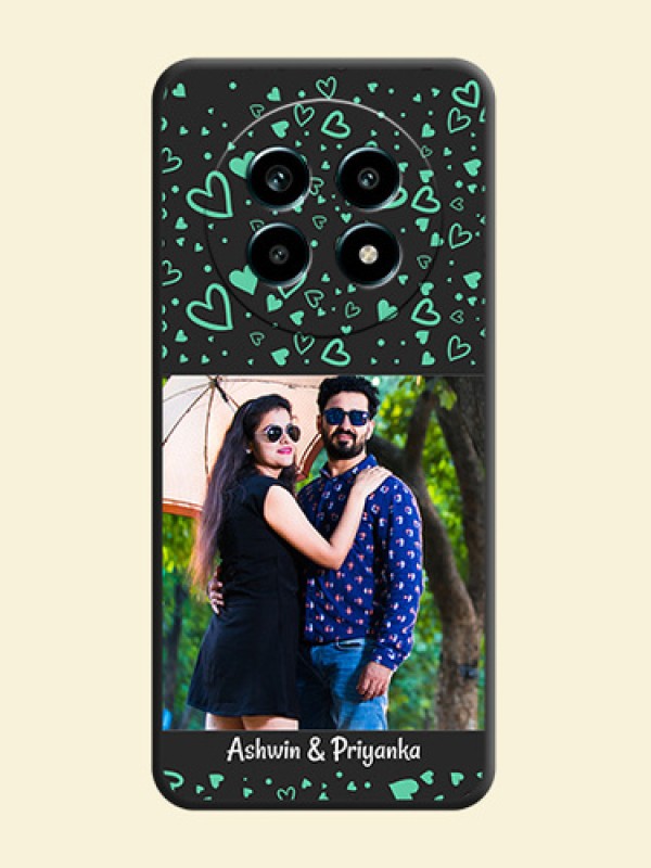Sea Green Indefinite Love Pattern on Photo On Space Black Custom Soft Matte Mobile Back Cover - Realme 13 Pro 5G