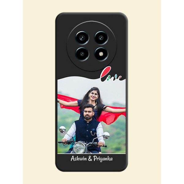 Fall in Love Pattern with Picture on Photo On Space Black Custom Soft Matte Mobile Back Cover - Realme 13 Pro 5G Fall in Love Pattern with Picture on Photo On Space Black Custom Soft Matte Mobile Back Cover - Realme 13 Pro 5G