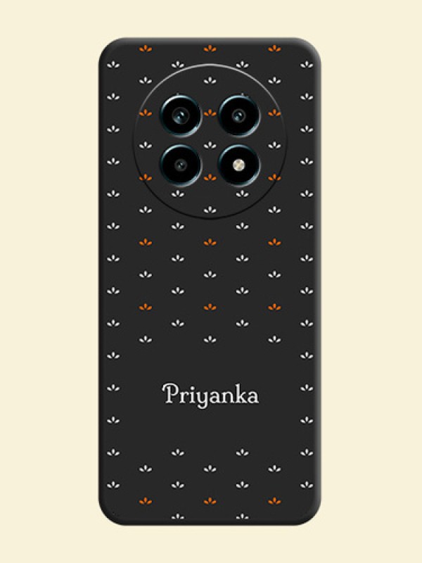 Simple Pattern With Custom Text On Space Black Custom Soft Matte Mobile Back Cover - Realme 13 Pro 5G