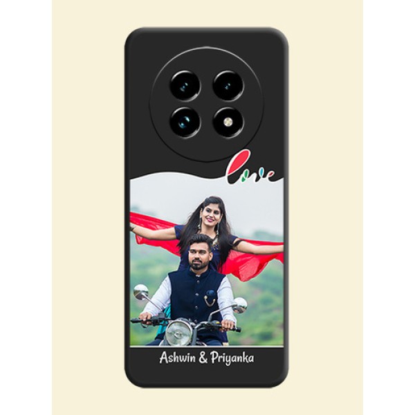 Fall in Love Pattern with Picture on Photo On Space Black Custom Soft Matte Mobile Back Cover - Realme 13 Pro Plus 5G Fall in Love Pattern with Picture on Photo On Space Black Custom Soft Matte Mobile Back Cover - Realme 13 Pro Plus 5G