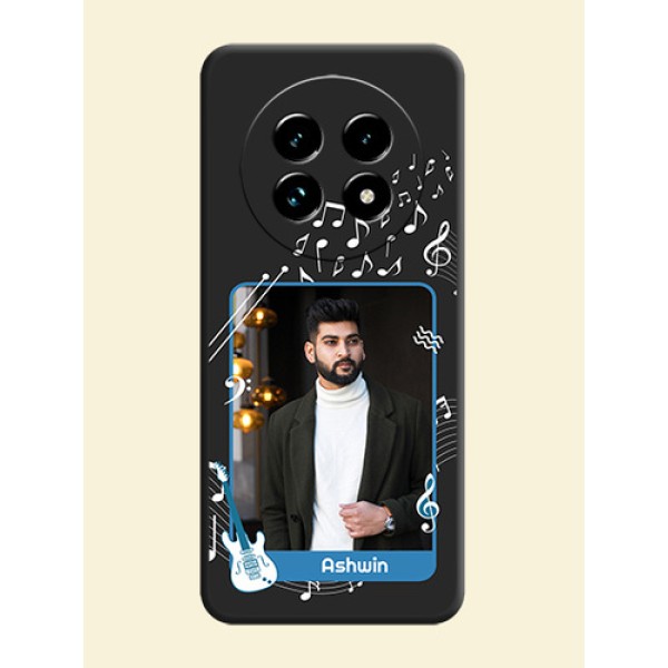 Musical Theme Design with Text on Photo On Space Black Custom Soft Matte Mobile Back Cover - Realme 13 Pro Plus 5G Musical Theme Design with Text on Photo On Space Black Custom Soft Matte Mobile Back Cover - Realme 13 Pro Plus 5G