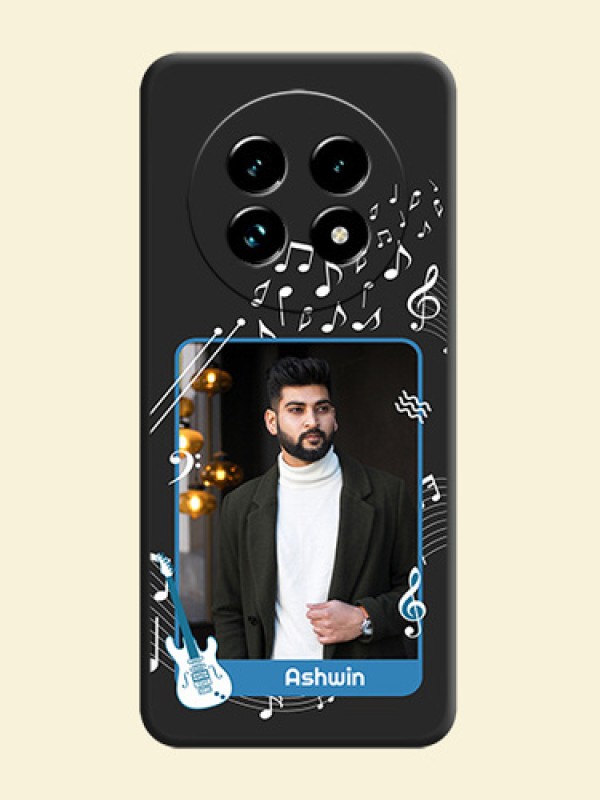 Musical Theme Design with Text on Photo On Space Black Custom Soft Matte Mobile Back Cover - Realme 13 Pro Plus 5G
