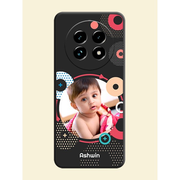 Multicoloured Round Image On Space Black Custom Soft Matte Mobile Back Cover - Realme 13 Pro Plus 5G Multicoloured Round Image On Space Black Custom Soft Matte Mobile Back Cover - Realme 13 Pro Plus 5G