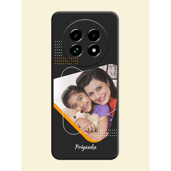 Yellow Triangle on Photo On Space Black Custom Soft Matte Mobile Back Cover - Realme 13 Pro Plus 5G Yellow Triangle on Photo On Space Black Custom Soft Matte Mobile Back Cover - Realme 13 Pro Plus 5G