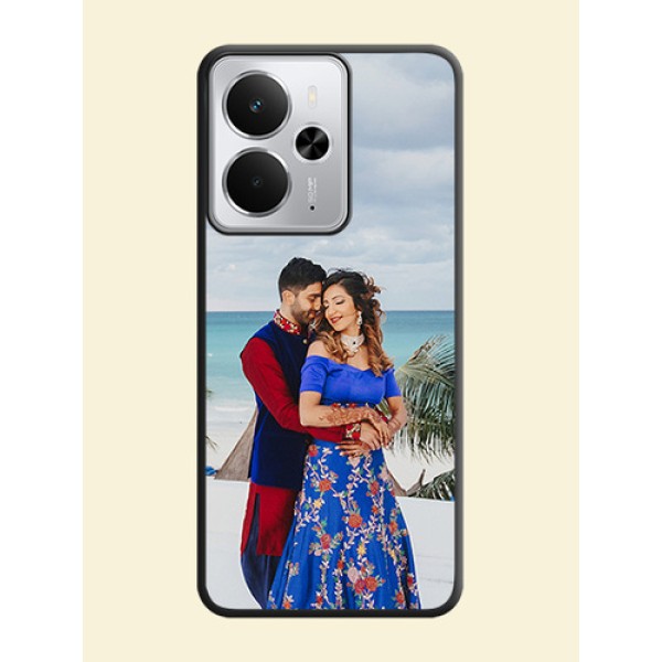 Full Single Pic Upload On Space Black Custom Soft Matte Mobile Back Cover - Realme 14 5G Full Single Pic Upload On Space Black Custom Soft Matte Mobile Back Cover - Realme 14 5G