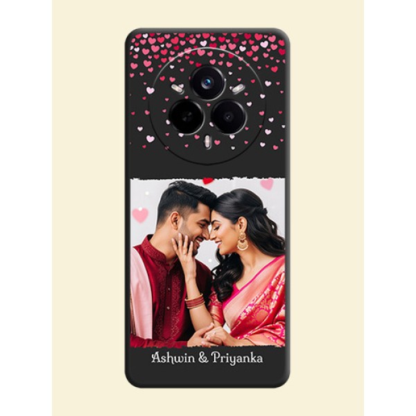 Fall in Love with Your Partner on Photo On Space Black Custom Soft Matte Mobile Back Cover - Realme 14 Pro 5G Fall in Love with Your Partner on Photo On Space Black Custom Soft Matte Mobile Back Cover - Realme 14 Pro 5G