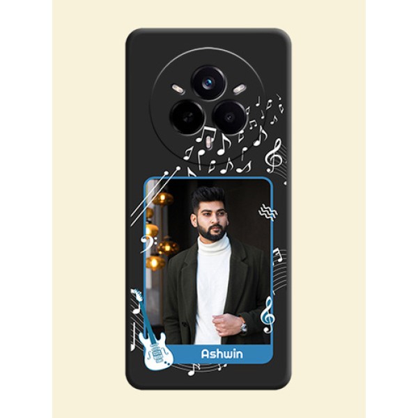 Musical Theme Design with Text on Photo On Space Black Custom Soft Matte Mobile Back Cover - Realme 14 Pro 5G Musical Theme Design with Text on Photo On Space Black Custom Soft Matte Mobile Back Cover - Realme 14 Pro 5G