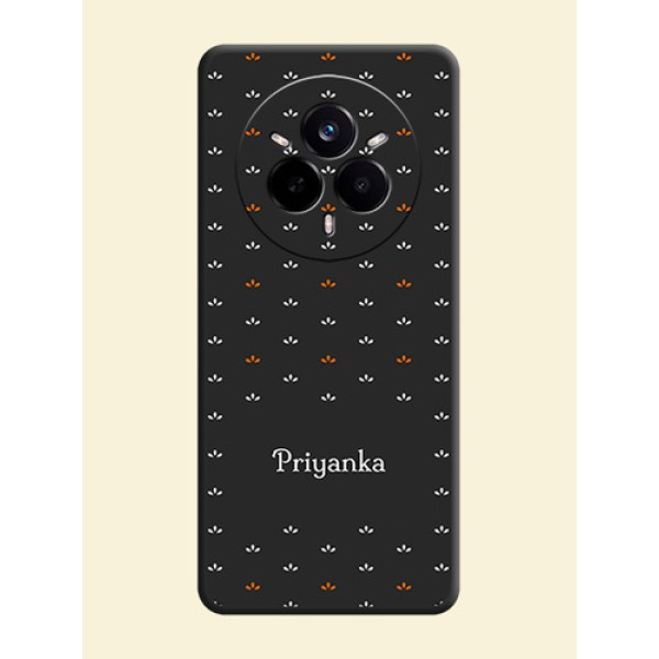 Simple Pattern With Custom Text On Space Black Custom Soft Matte Mobile Back Cover - Realme 14 Pro 5G Simple Pattern With Custom Text On Space Black Custom Soft Matte Mobile Back Cover - Realme 14 Pro 5G