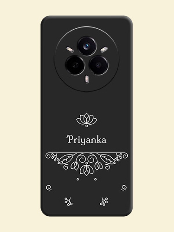 Lotus Garden Custom Text On Space Black Custom Soft Matte Mobile Back Cover - Realme 14 Pro 5G