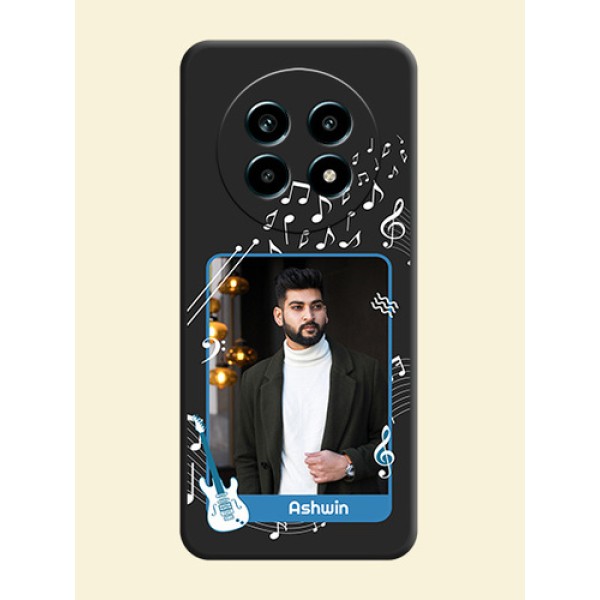 Musical Theme Design with Text on Photo On Space Black Custom Soft Matte Mobile Back Cover - Realme 14 Pro Lite 5G Musical Theme Design with Text on Photo On Space Black Custom Soft Matte Mobile Back Cover - Realme 14 Pro Lite 5G