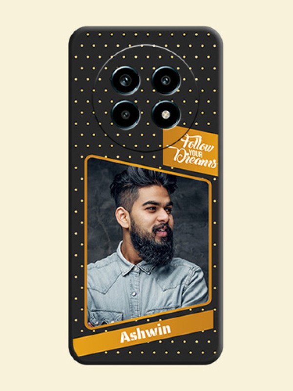 Follow Your Dreams with White Dots On Space Black Custom Soft Matte Mobile Back Cover - Realme 14 Pro Lite 5G