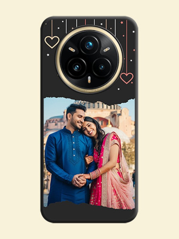 Love Hangings with Splash Wave Picture On Space Black Custom Soft Matte Mobile Back Cover - Realme 14 Pro Plus 5G