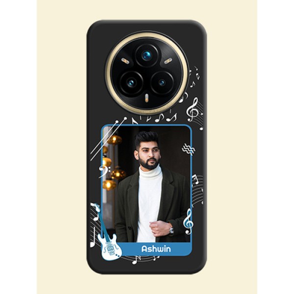 Musical Theme Design with Text on Photo On Space Black Custom Soft Matte Mobile Back Cover - Realme 14 Pro Plus 5G Musical Theme Design with Text on Photo On Space Black Custom Soft Matte Mobile Back Cover - Realme 14 Pro Plus 5G