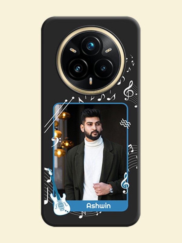 Musical Theme Design with Text on Photo On Space Black Custom Soft Matte Mobile Back Cover - Realme 14 Pro Plus 5G