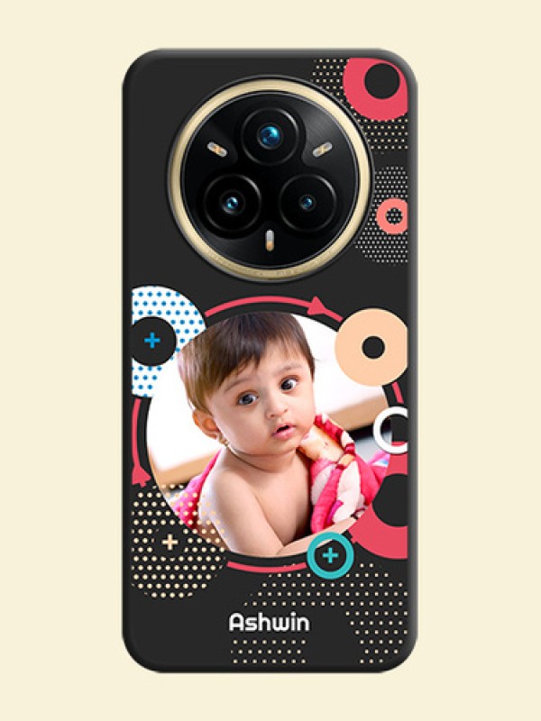 Multicoloured Round Image On Space Black Custom Soft Matte Mobile Back Cover - Realme 14 Pro Plus 5G