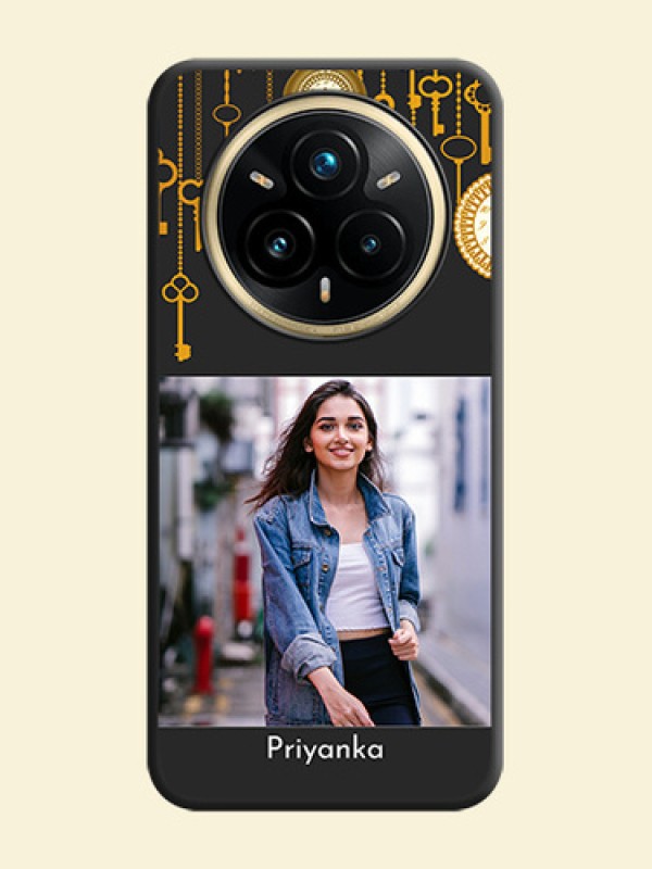 Decorative Design with Text On Space Black Custom Soft Matte Mobile Back Cover - Realme 14 Pro Plus 5G