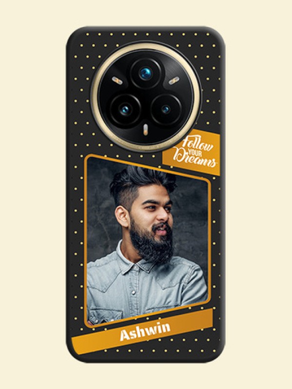 Follow Your Dreams with White Dots On Space Black Custom Soft Matte Mobile Back Cover - Realme 14 Pro Plus 5G