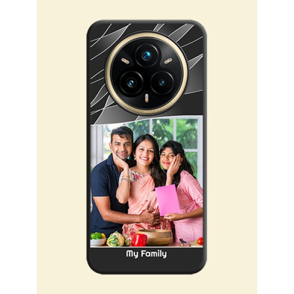 Mixed Wave Lines on Photo On Space Black Custom Soft Matte Mobile Back Cover - Realme 14 Pro Plus 5G Mixed Wave Lines on Photo On Space Black Custom Soft Matte Mobile Back Cover - Realme 14 Pro Plus 5G