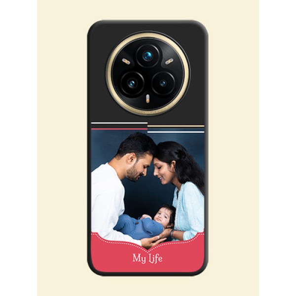 Classic Plain Design with Name On Space Black Custom Soft Matte Mobile Back Cover - Realme 14 Pro Plus 5G Classic Plain Design with Name On Space Black Custom Soft Matte Mobile Back Cover - Realme 14 Pro Plus 5G