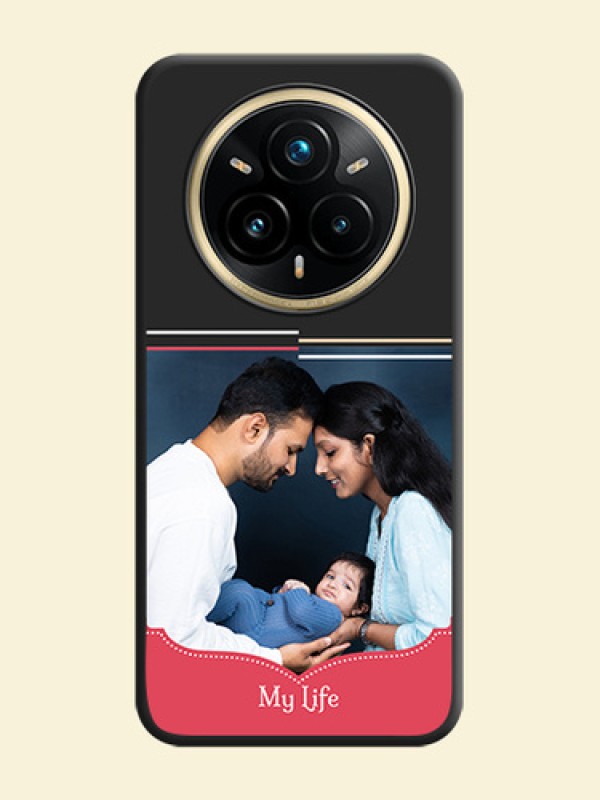 Classic Plain Design with Name On Space Black Custom Soft Matte Mobile Back Cover - Realme 14 Pro Plus 5G