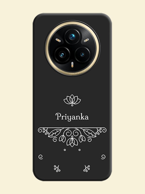 Lotus Garden Custom Text On Space Black Custom Soft Matte Mobile Back Cover - Realme 14 Pro Plus 5G
