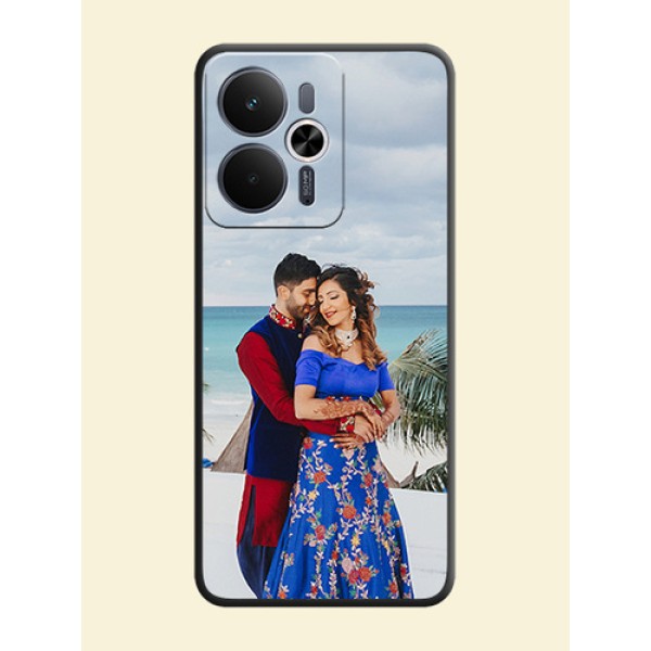 Full Single Pic Upload On Space Black Custom Soft Matte Mobile Back Cover - Realme 14T 5G Full Single Pic Upload On Space Black Custom Soft Matte Mobile Back Cover - Realme 14T 5G