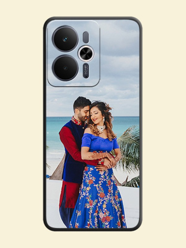 Full Single Pic Upload On Space Black Custom Soft Matte Mobile Back Cover - Realme 14T 5G