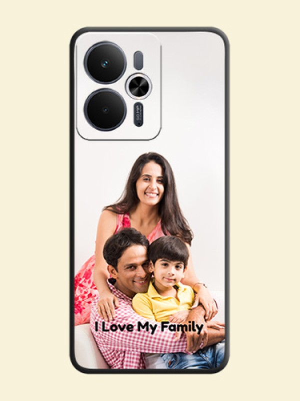 Full Single Pic Upload With Text On Space Black Custom Soft Matte Mobile Back Cover - Realme 14T 5G