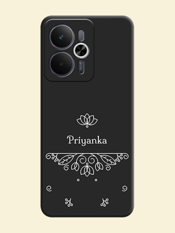 Lotus Garden Custom Text On Space Black Custom Soft Matte Mobile Back Cover - Realme 14T 5G