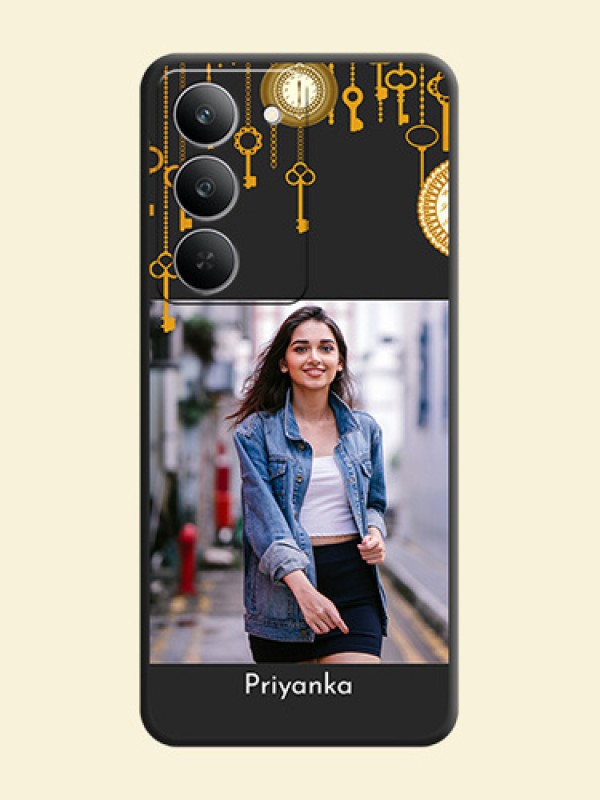Decorative Design with Text On Space Black Custom Soft Matte Mobile Back Cover - Realme 14x 5G